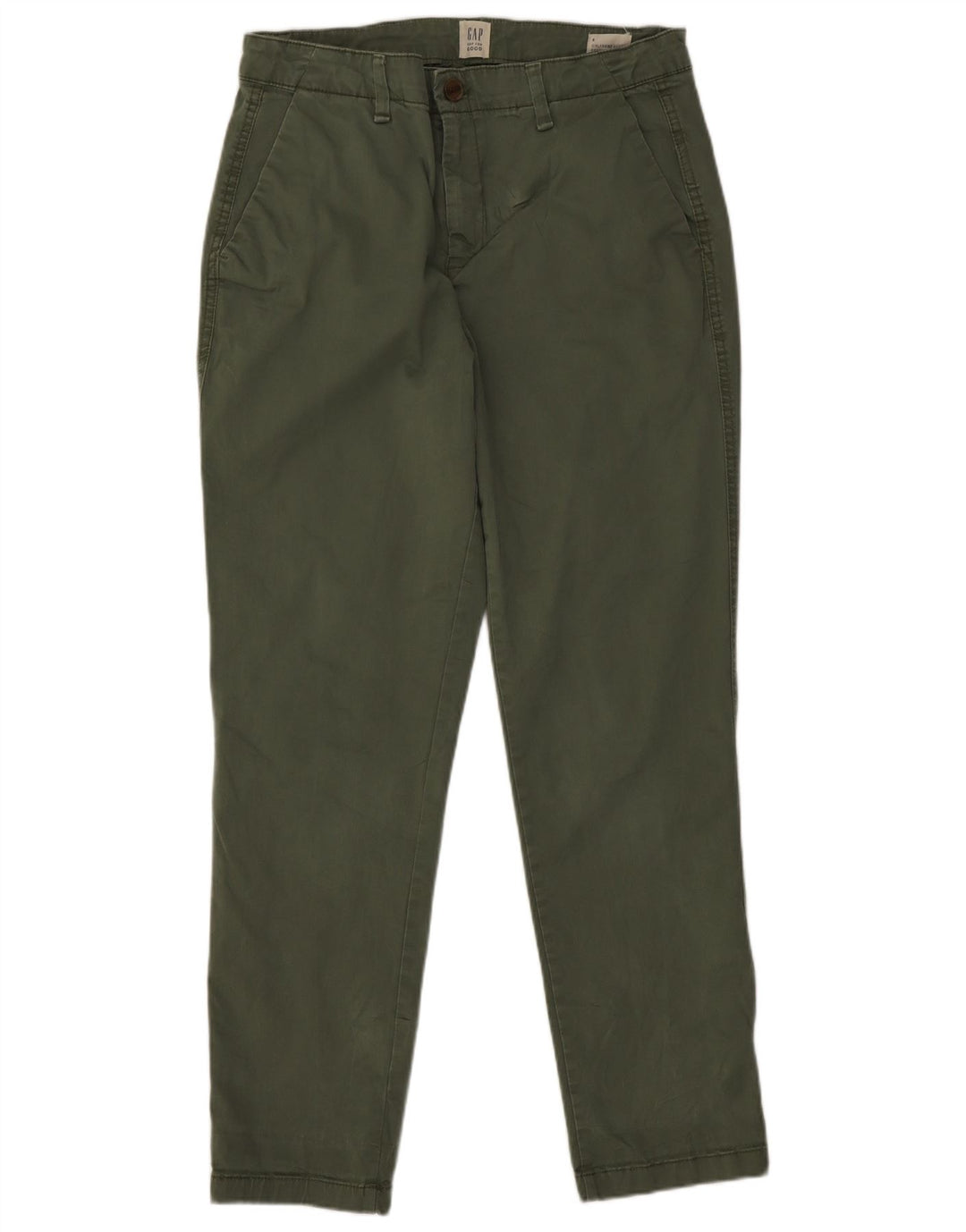 Gap Damen Girlfriend Slim Cropped-Hose US 6 Medium W30 L26 Khaki