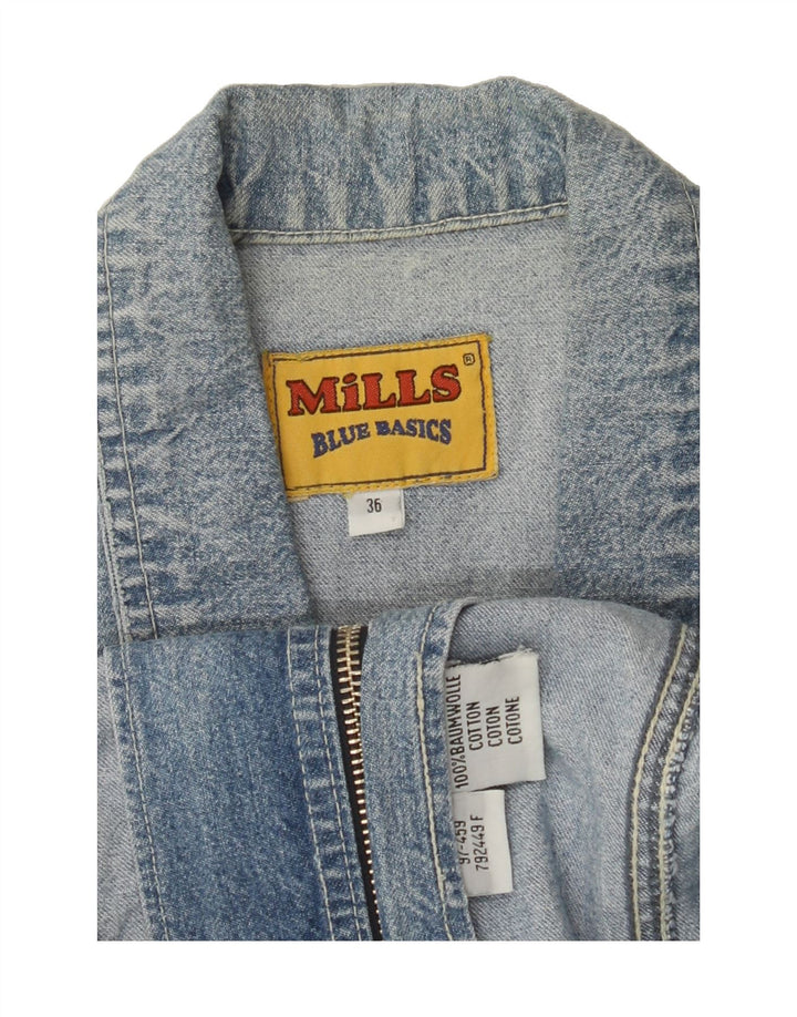 VINTAGE Womens Denim Gilet IT 36 XS Blue Cotton Vintage Vintage and Second-Hand Vintage from Messina Hembry 