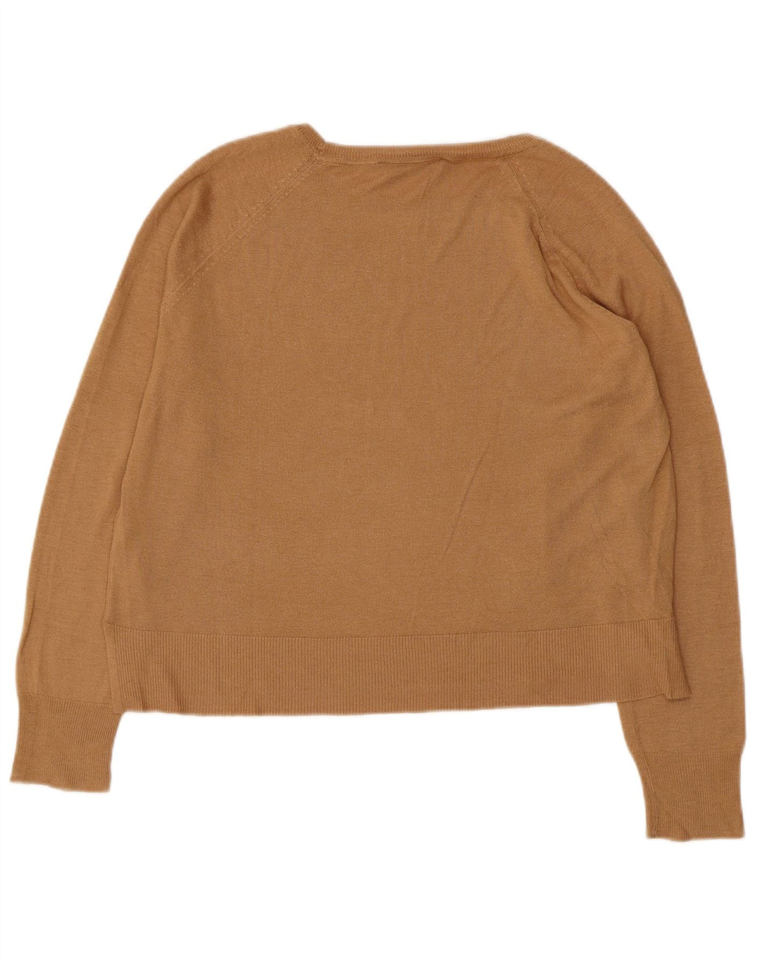 ZARA Damen-Pullover, bauchfrei, übergroß, U-Boot-Ausschnitt, Gr. 10, Größe S, Braun