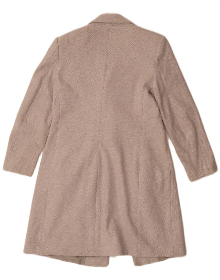 Zara Damenmantel mit 1 Knopf, UK 14, großes graues Polyester