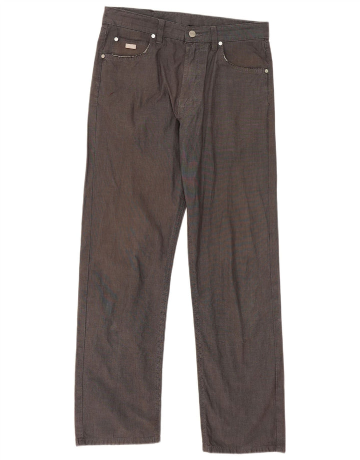 Hugo Boss Herren gerade Freizeithose W34 L32 Grau