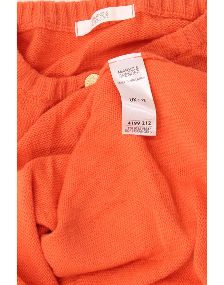 MARKS & SPENCER Damen Strickjacke UK 12 Mittelorange Acryl