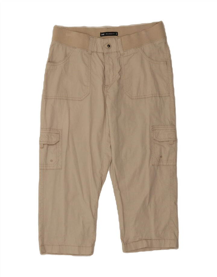 LEE Womens Cargo Capri Trousers US 10 Large W32 L21 Beige Cotton Vintage Lee and Second-Hand Lee from Messina Hembry 