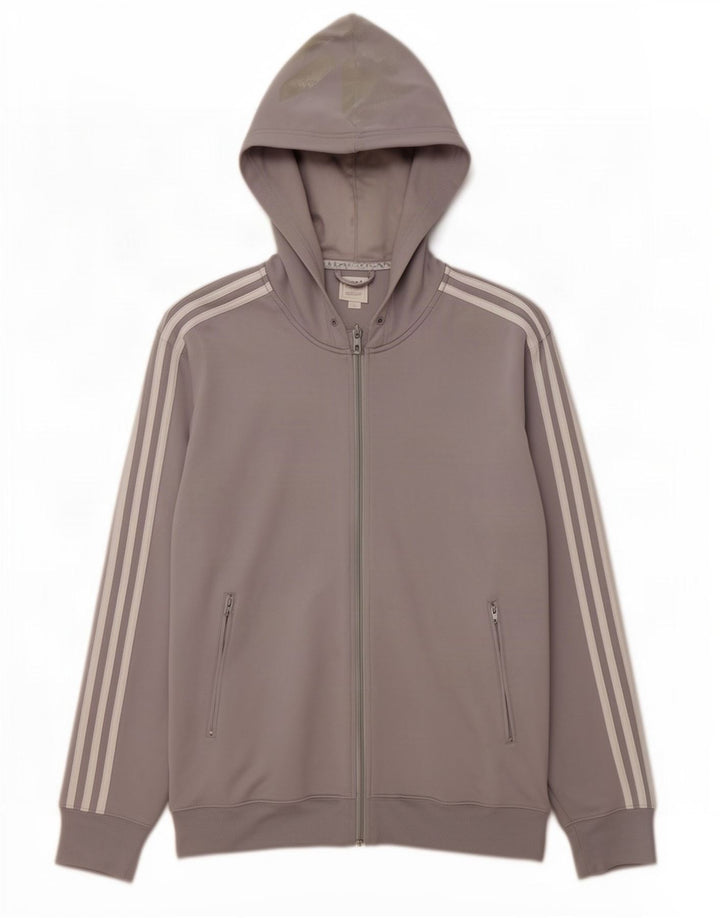 Adidas Herren Graphic Zip Hoodie Pullover XL Grau Polyester