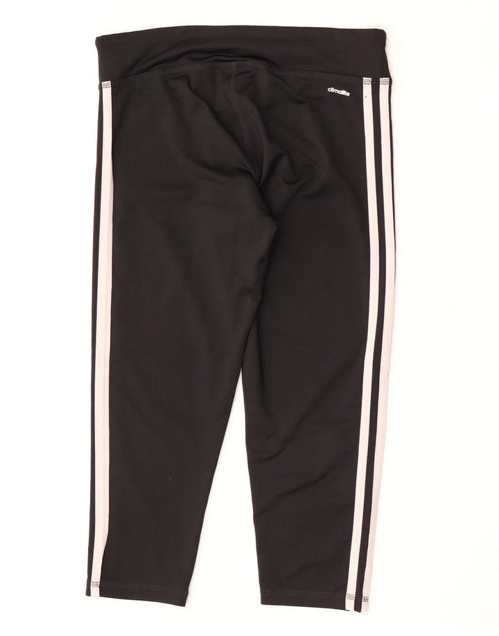 Adidas Damen Climalite Capri Leggings UK 12/14 Medium Schwarz Polyester