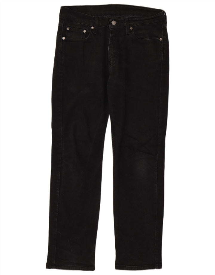 Levi's Herren 514 Straight Jeans W30 L30 schwarze Baumwolle