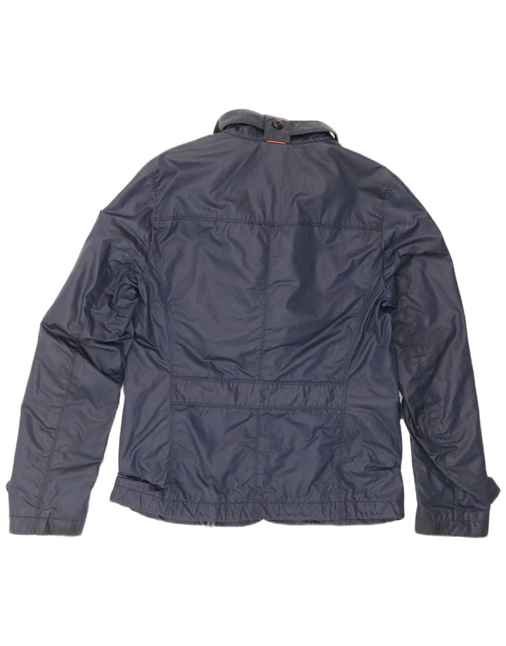Hugo Boss Herren-Utility-Jacke EU 50, große marineblaue Baumwolle