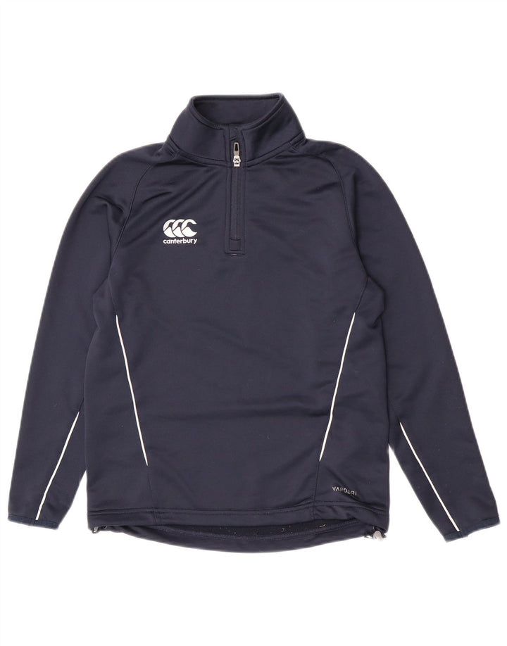 Canterbury Jungen-Sweatshirt mit Reißverschluss am Hals, 11–12 Jahre, marineblaues Polyester