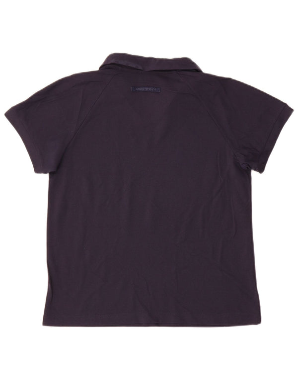 Armani Jeans Damen Poloshirt UK 14 Medium Marineblau