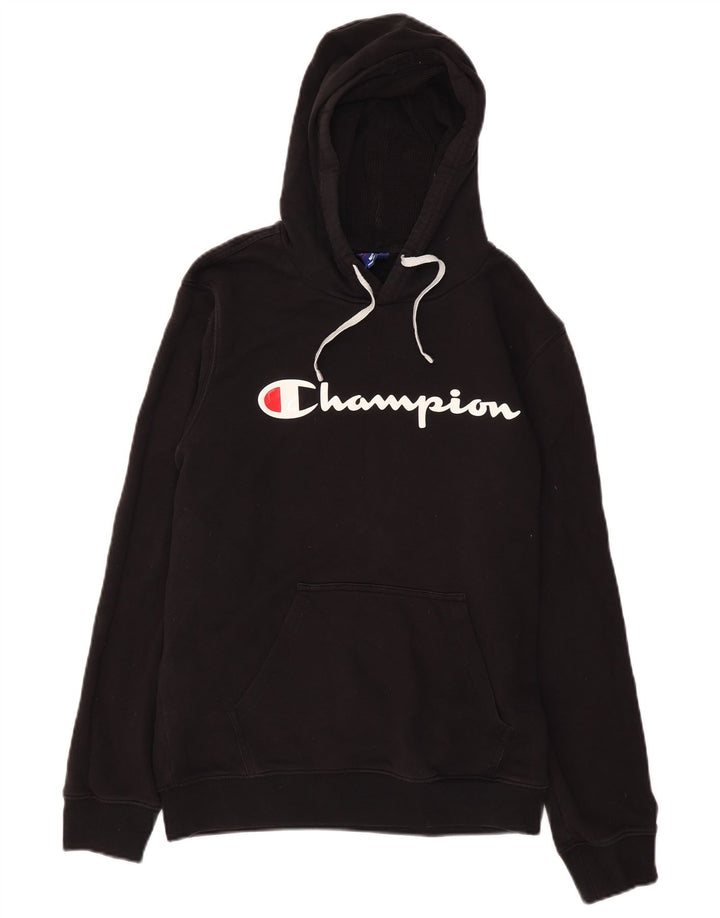 Champion Herren-Kapuzenpullover mit Grafik, mittelschwarz, Baumwolle