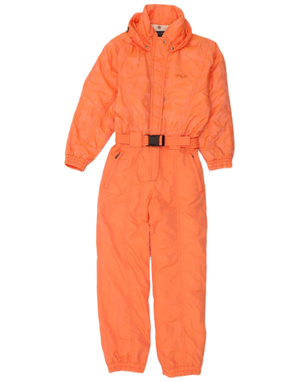 Fila Damen-Skioverall mit Kapuze, UK 12, Mittelorange
