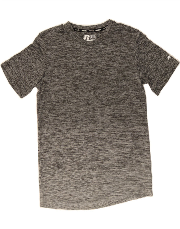 RUSSELL ATHLETIC Mens T-Shirt Top Small Grey Polyester Vintage Russell Athletic and Second-Hand Russell Athletic from Messina Hembry 