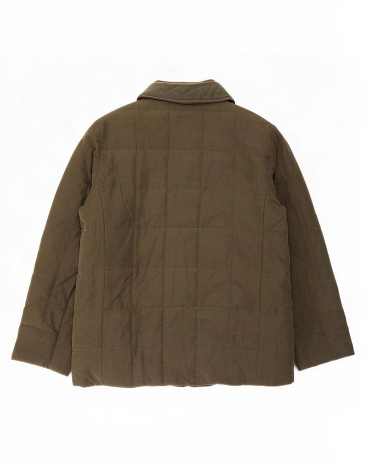 Marks & Spencer Damen Steppjacke UK 14 Large Khaki Polyester