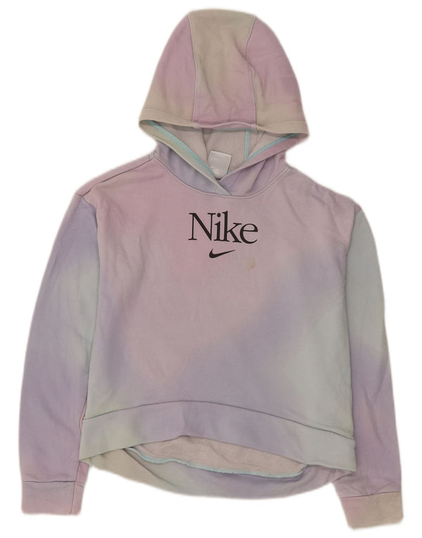 Nike Mädchen-Kapuzenpullover mit Grafik, 12–13 Jahre, groß, mehrfarbig, Batikfärbung