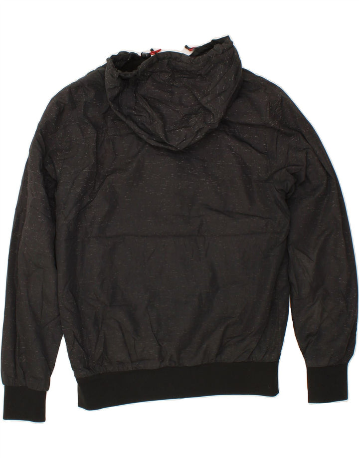 ELLESSE Mens Hooded Rain Jacket UK 34 XS Black Flecked Polyester Vintage Ellesse and Second-Hand Ellesse from Messina Hembry 