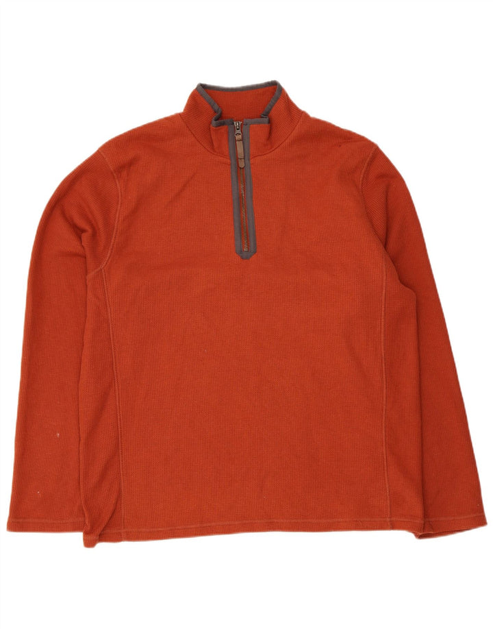 Mountain Warehouse Herren-Sweatshirt mit Reißverschluss am Kragen, Mittelbraunes Polyester