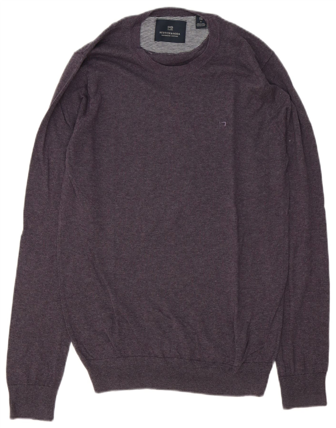 Scotch & Soda Herren-Pullover mit Rundhalsausschnitt, Größe S, Lila