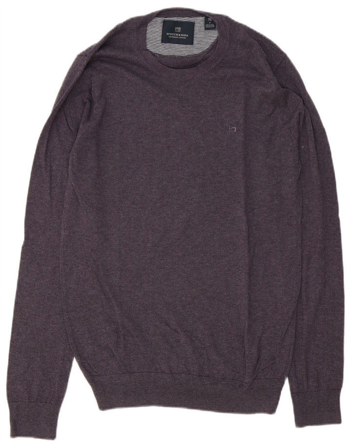 Scotch & Soda Herren-Pullover mit Rundhalsausschnitt, Größe S, Lila