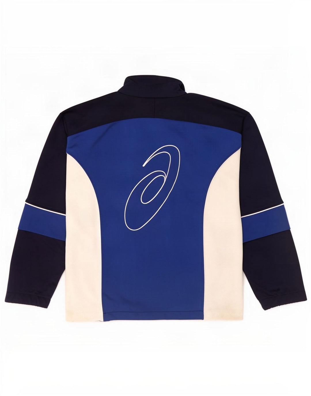Asics Herren-Trainingsanzug-Top-Jacke, groß, blau, Farbblock