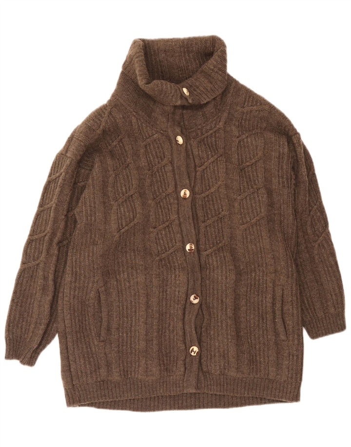 Geiger Damen Strickjacke Pullover EU 42 Große braune Wolle