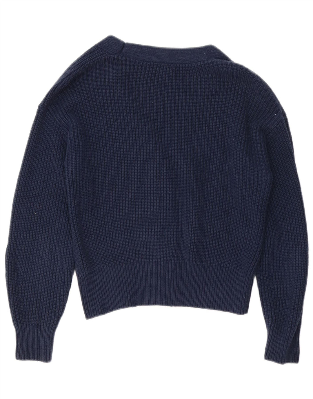 Marks & Spencer Damen-Cardigan-Pullover UK 10 Small Marineblaue Baumwolle