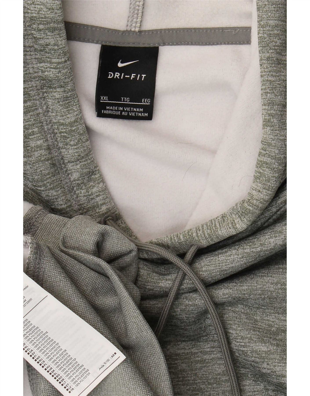 Nike Herren Dri Fit Hoodie Pullover 2XL Grün geflecktes Polyester