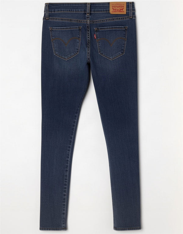 Levi's Damen 711 Skinny Jeans W27 L25 Blaue Baumwolle