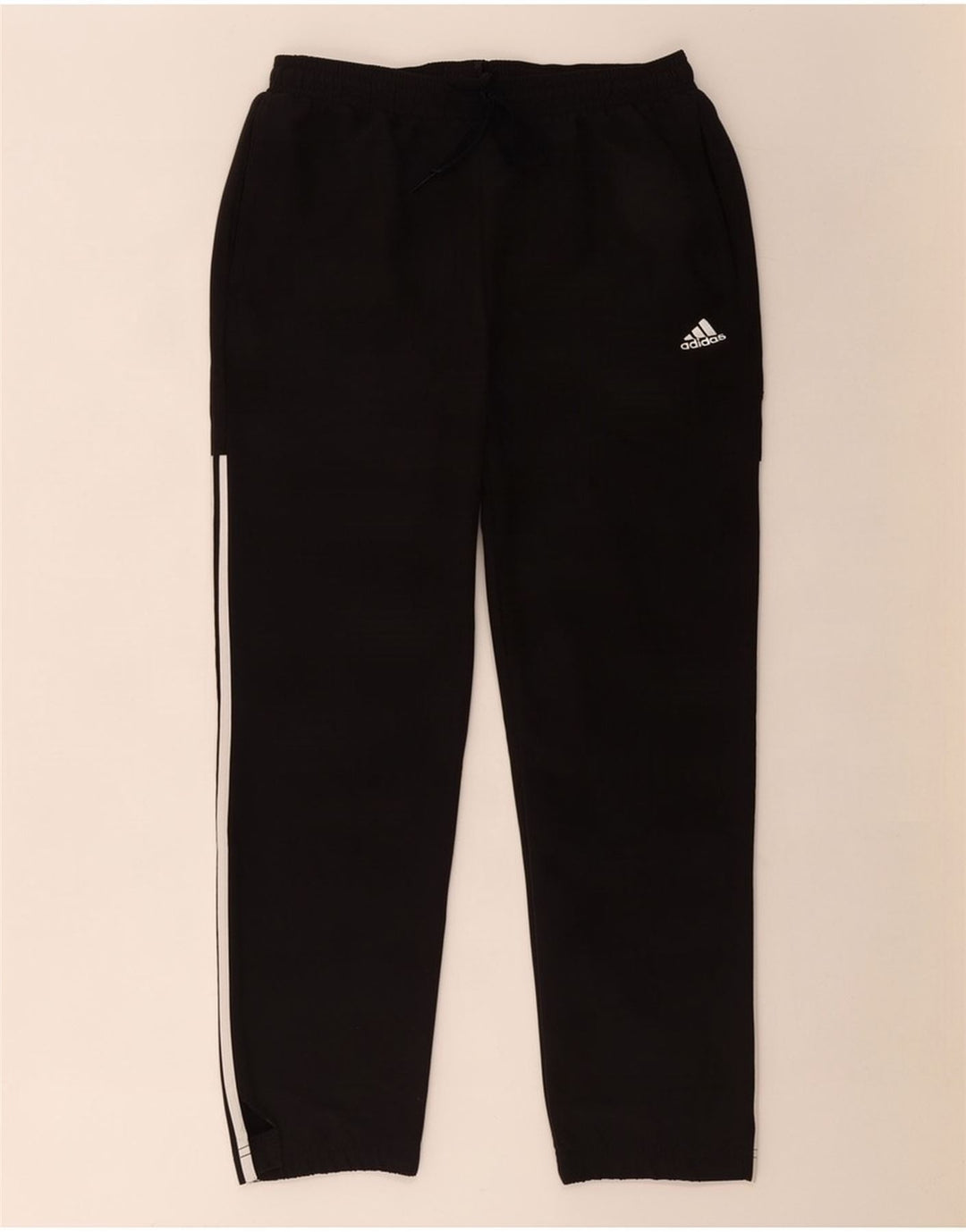 Adidas Herren-Trainingshose, groß, aus schwarzem Polyester