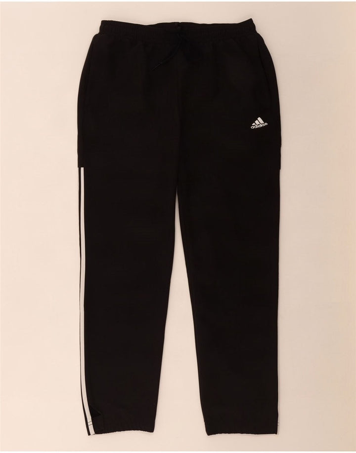 Adidas Herren-Trainingshose, groß, aus schwarzem Polyester