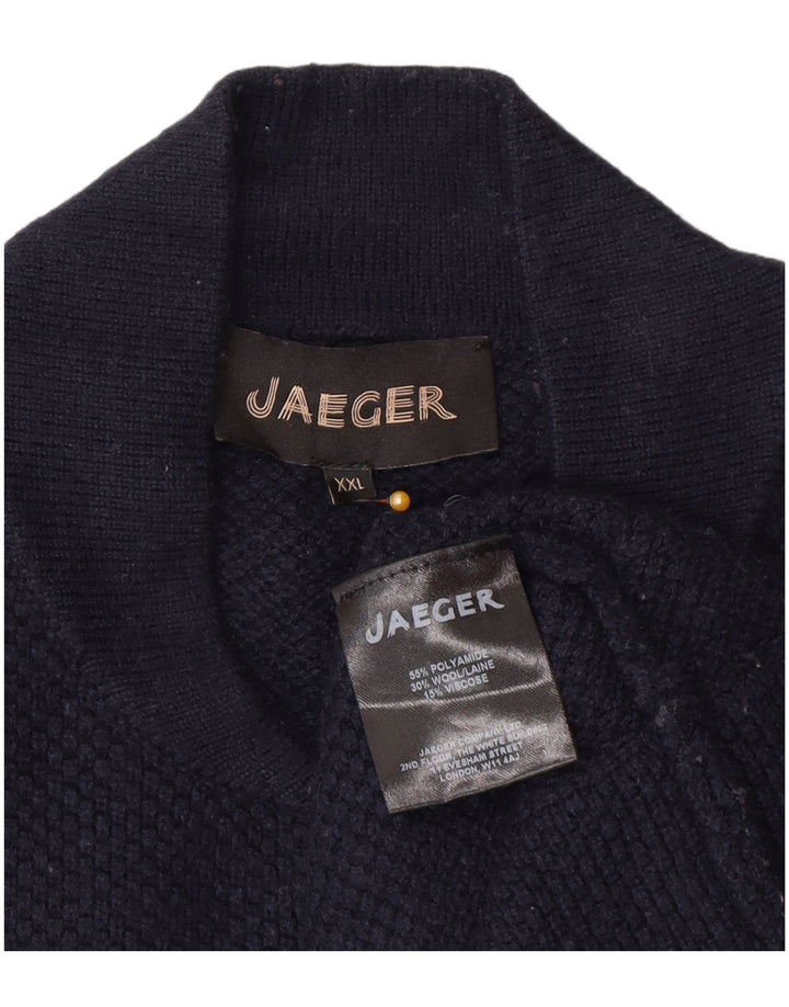 Jaeger Herren Strickjacke 2XL Marineblau Polyamid
