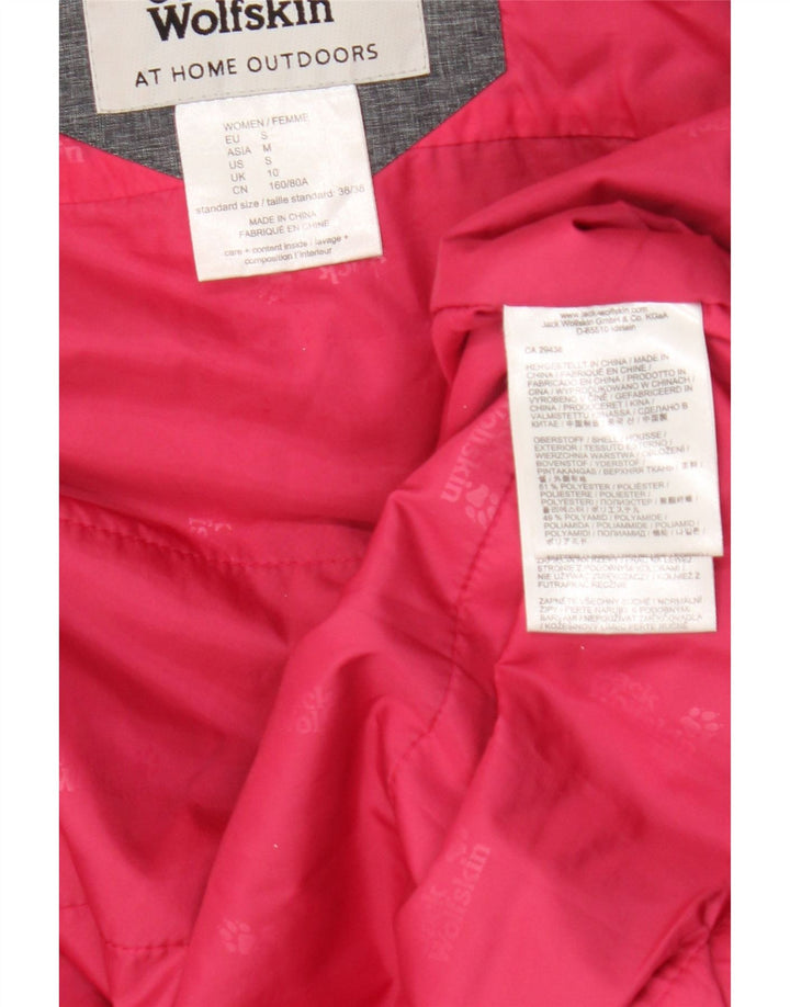 Jack Wolfskin Damen-Windbreakerjacke mit Kapuze, UK 10, Größe S, grau, Polyester