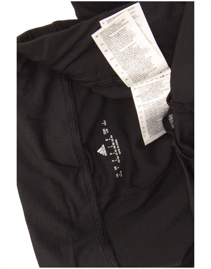 ADIDAS Damen Capri-Trainingshose UK 16/18 Large Schwarz Polyester