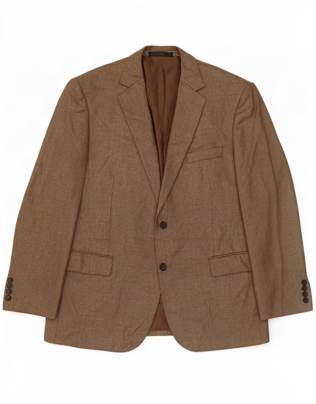 Marks & Spencer Herren-Blazer mit 2 Knöpfen, UK 44, XL, braun, Polyester