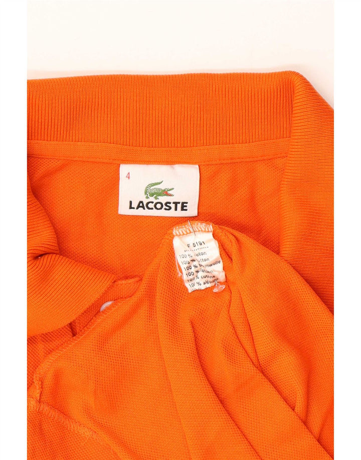 Lacoste Herren-Poloshirt, Größe 4, mittelorange Baumwolle