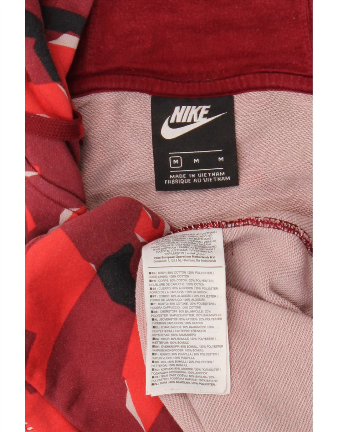 NIKE Herren Eintracht Frankfurt Zip Hoodie Pullover Medium Burgund