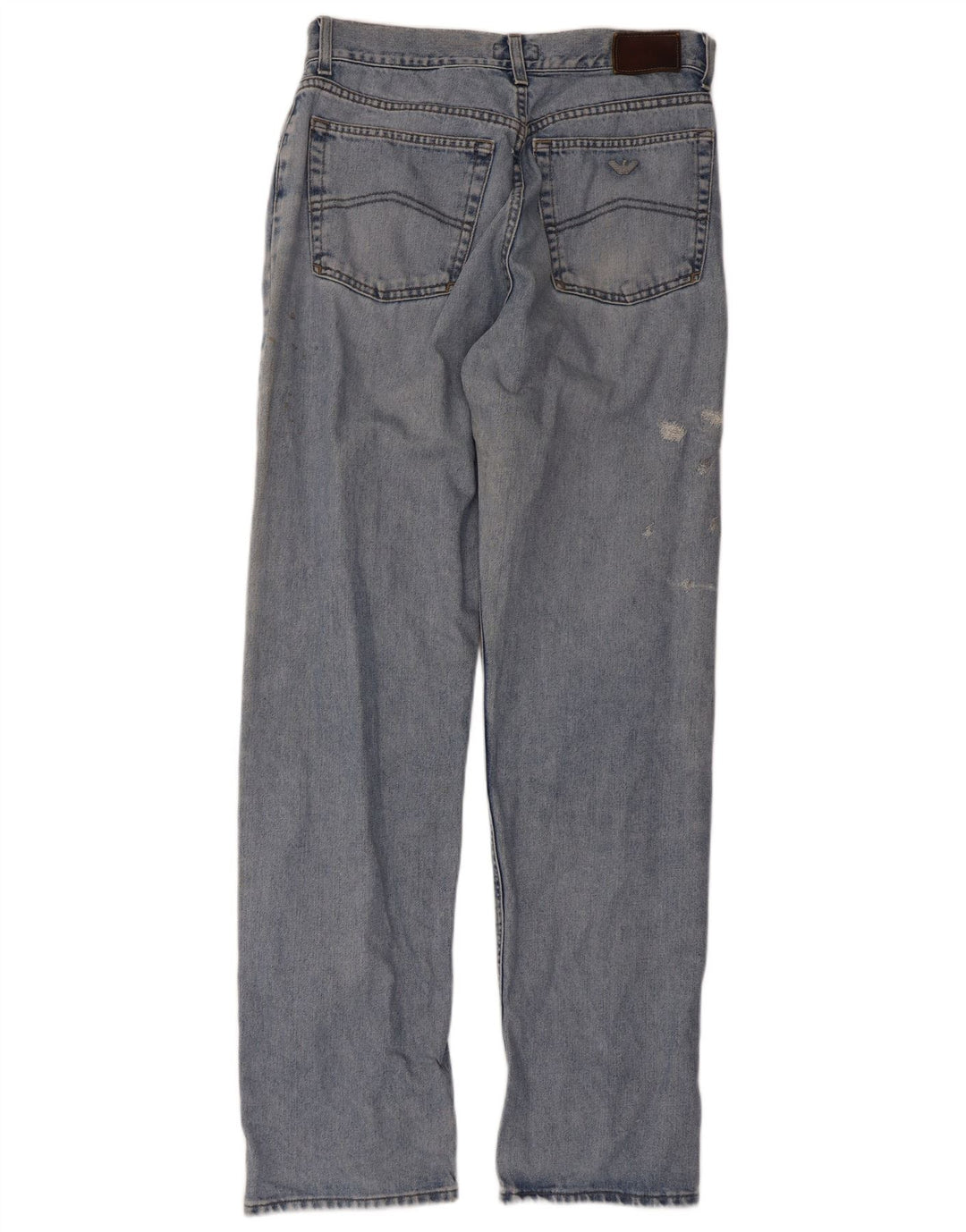 Armani Damen Straight Jeans W34 L33 Blaue Baumwolle