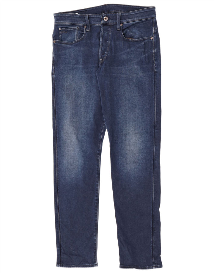 G-Star Herren 3301 Slim Jeans W31 L32 Blaue Baumwolle
