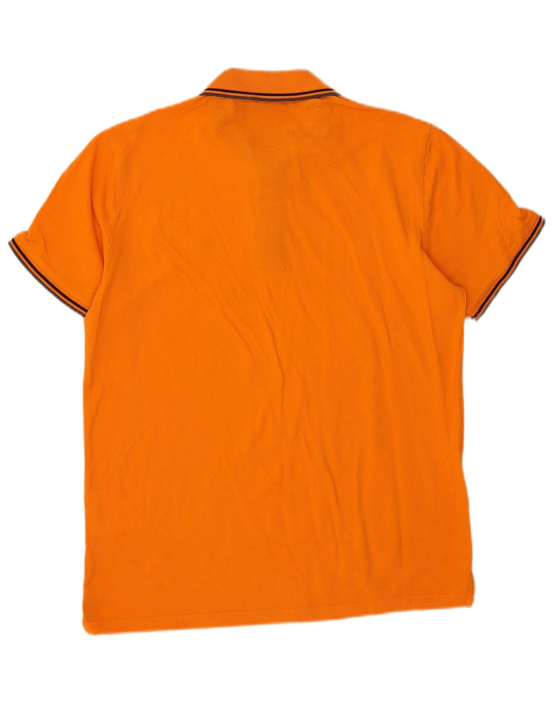 Champion Herren-Poloshirt aus mittelorange gestreifter Baumwolle