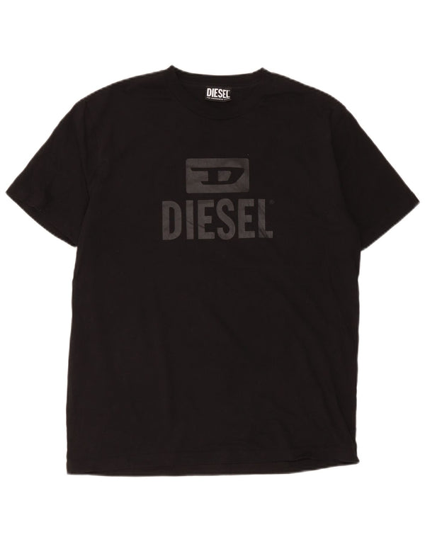 Diesel Herren Graphic T-Shirt Top Medium Schwarz