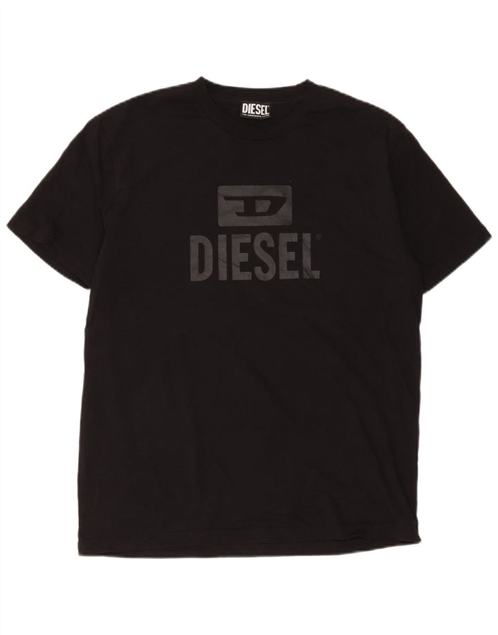Diesel Herren Graphic T-Shirt Top Medium Schwarz