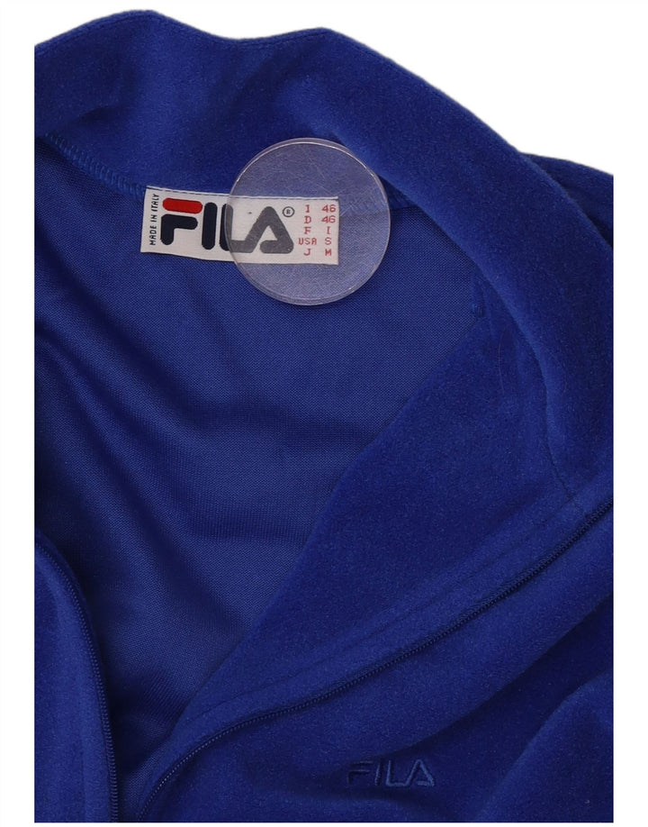 Fila Herren-Fleecepullover mit Reißverschluss am Hals, IT 46, klein, Blau