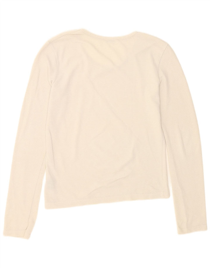 Guess Damen Top Langarm UK 14 Large Weiß