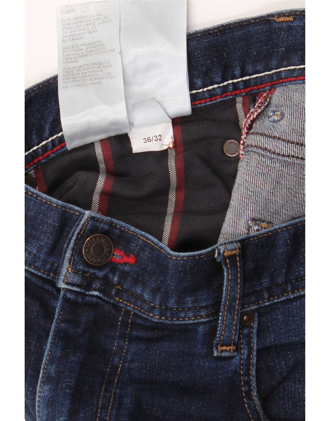 Tommy Hilfiger Herren Slim Jeans W36 L32 Marineblau Baumwolle