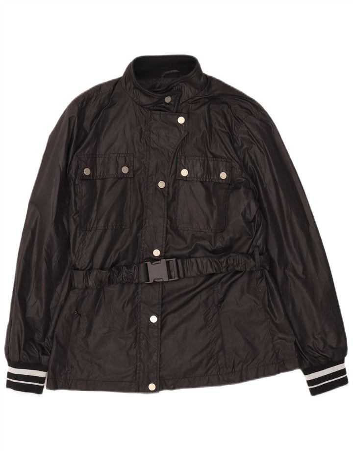 Marella Damen Utility-Jacke UK 14 Mittelschwarzes Nylon