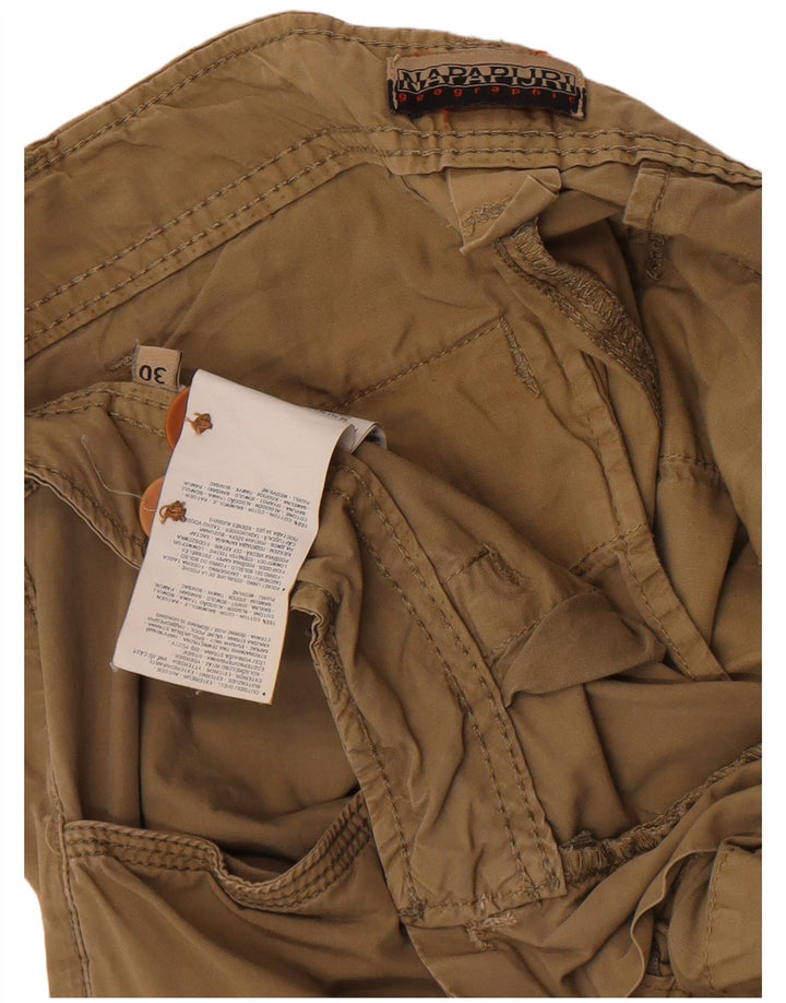 Napapijri Herren Geographic Cargo Shorts W30 Medium Khaki Baumwolle