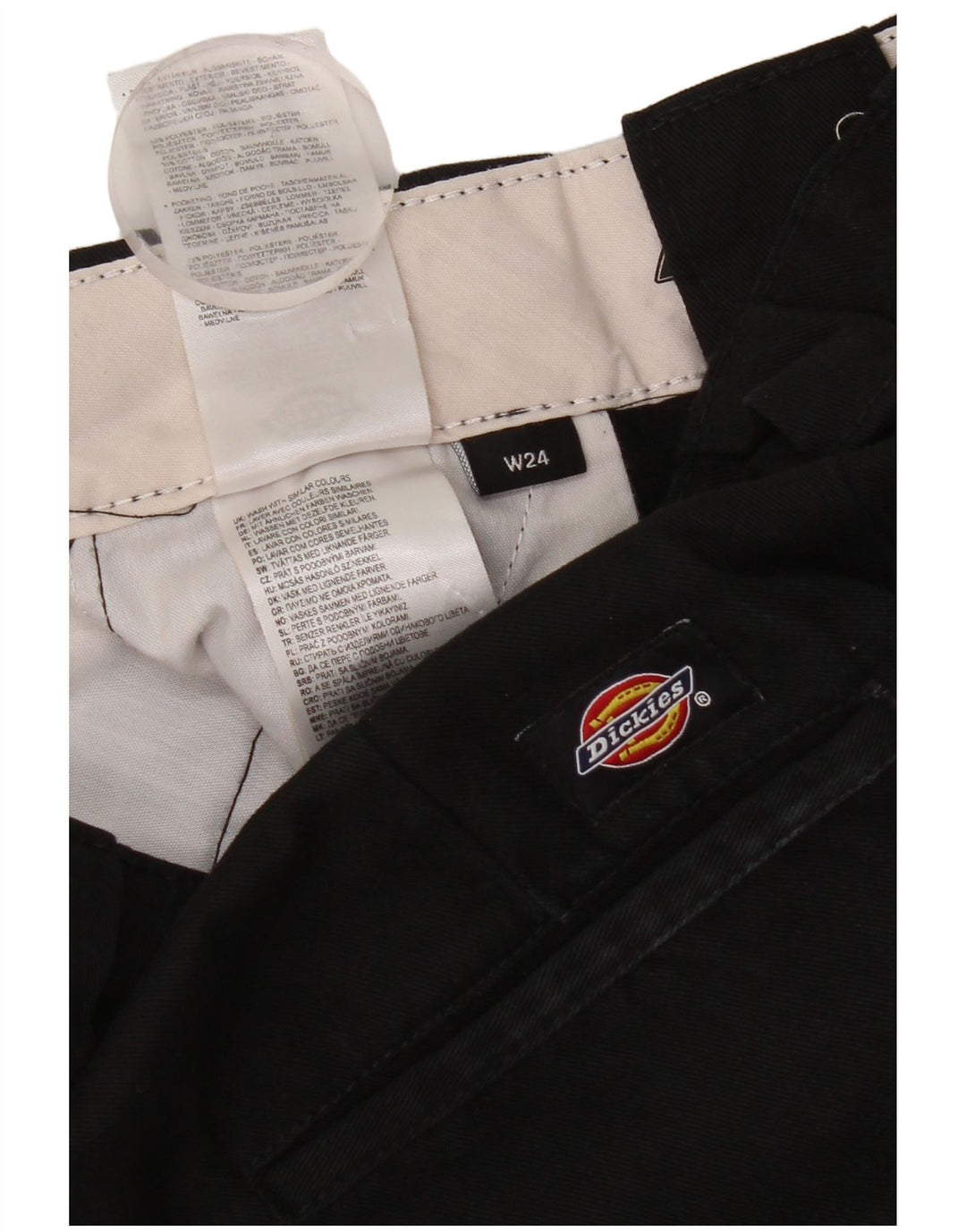 Dickies Damen-Chinohose mit weitem Bein, W24 L30, schwarzes Polyester
