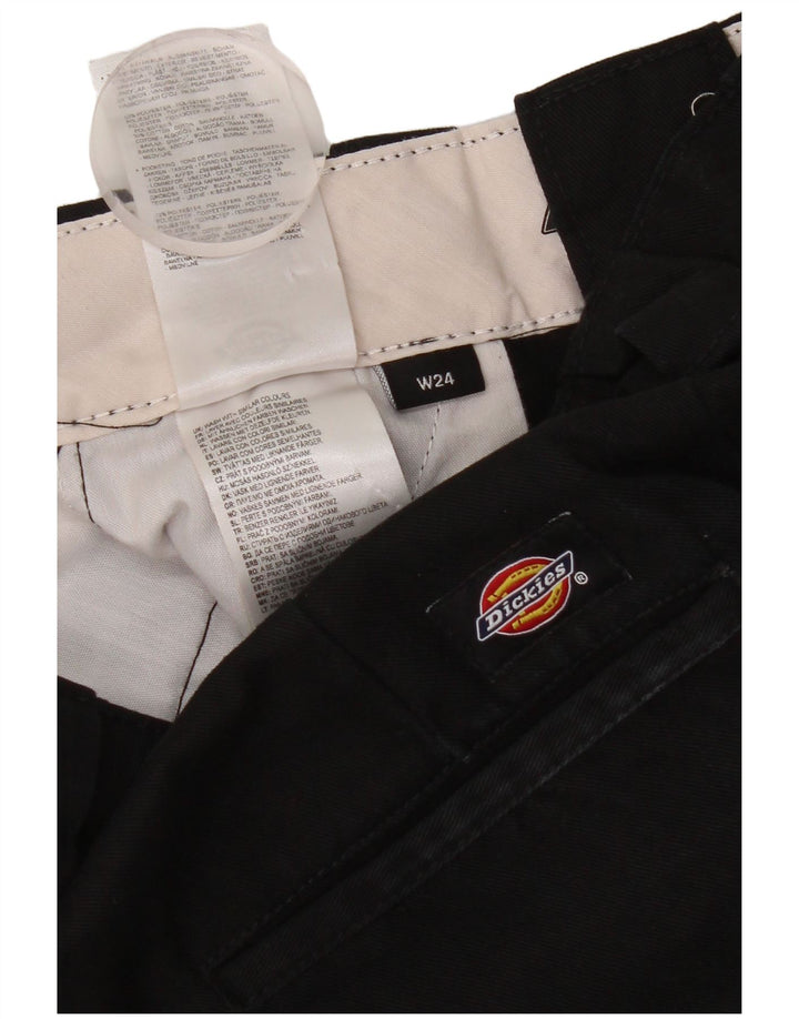 Dickies Damen-Chinohose mit weitem Bein, W24 L30, schwarzes Polyester
