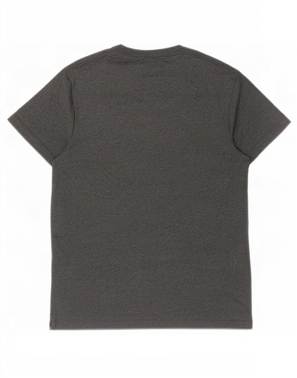 French Connection Herren-T-Shirt-Oberteil, groß, graue Baumwolle