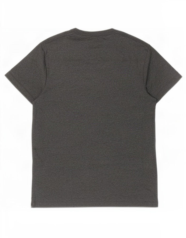 French Connection Herren-T-Shirt-Oberteil, groß, graue Baumwolle