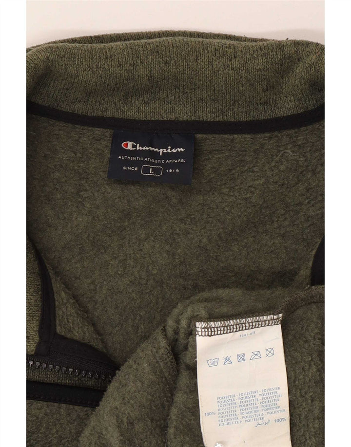 Champion Herren-Trainingsanzugoberteil, großes, khakifarbenes geflecktes Polyester